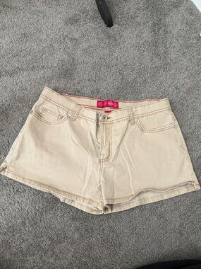 Y2K vintage low rise Tan corduroy Denim short Shorts 90s